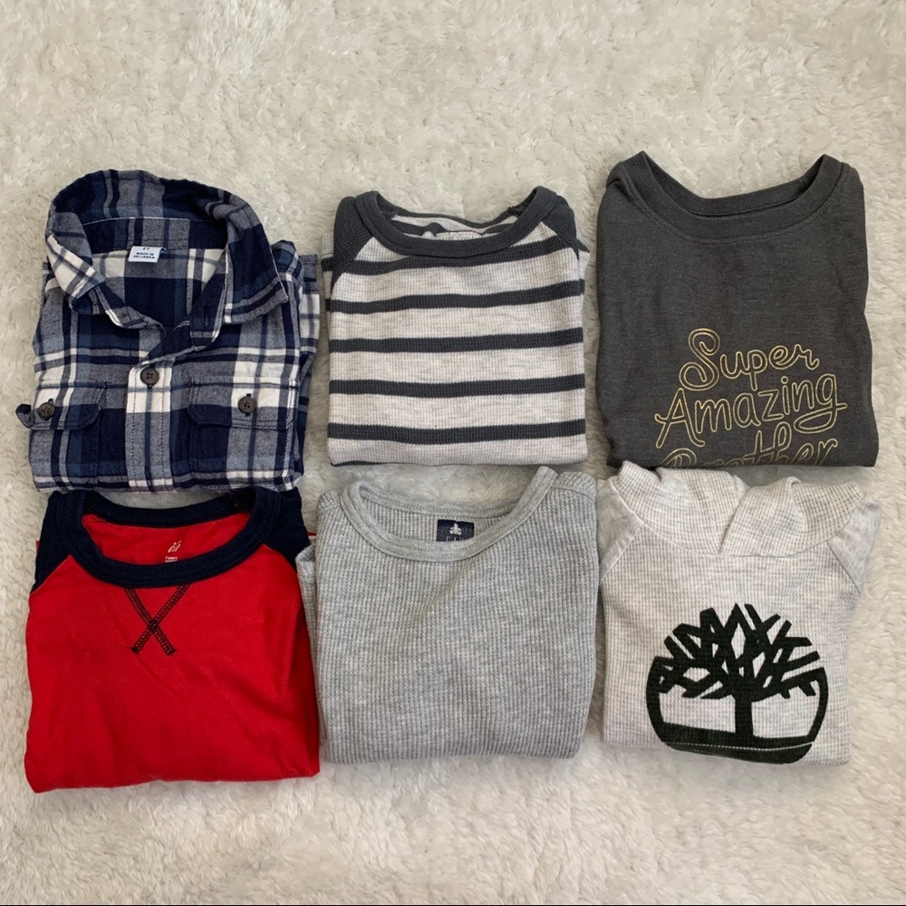 Bundle of boy long sleeve shirts